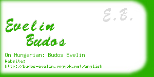 evelin budos business card